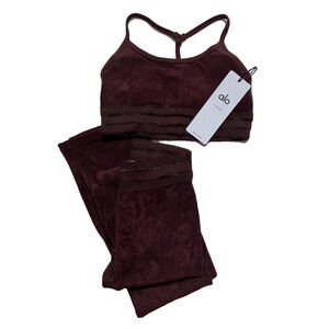 Alo- Brown Terrycloth Pant Set - NEW WITH TAGS